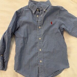 Ralph Lauren Checkered Button Down 100% Cotton 5T